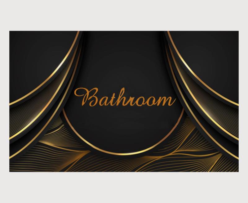پادری طرح مشکی طلایی Bathroom کد M4.410